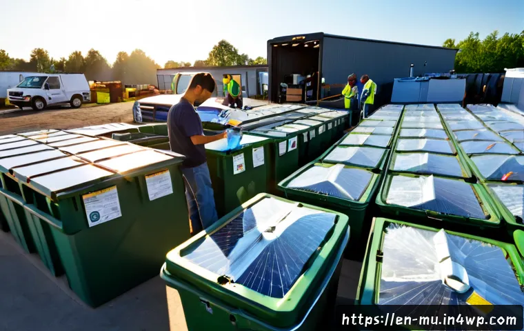 Home 17 그린워싱 비판을 위한 성공적인 사례 - Photorealistic wide-angle scene of a transparent community recycling center in a small American town...